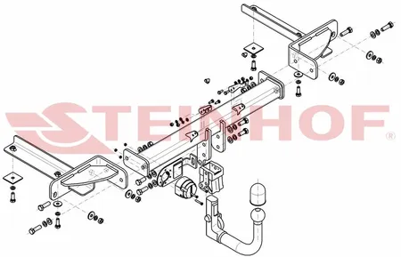 Фаркоп Steinhof для Opel Astra J GTC 2010-2016 Арт.O-104 O-104 в Ульяновск