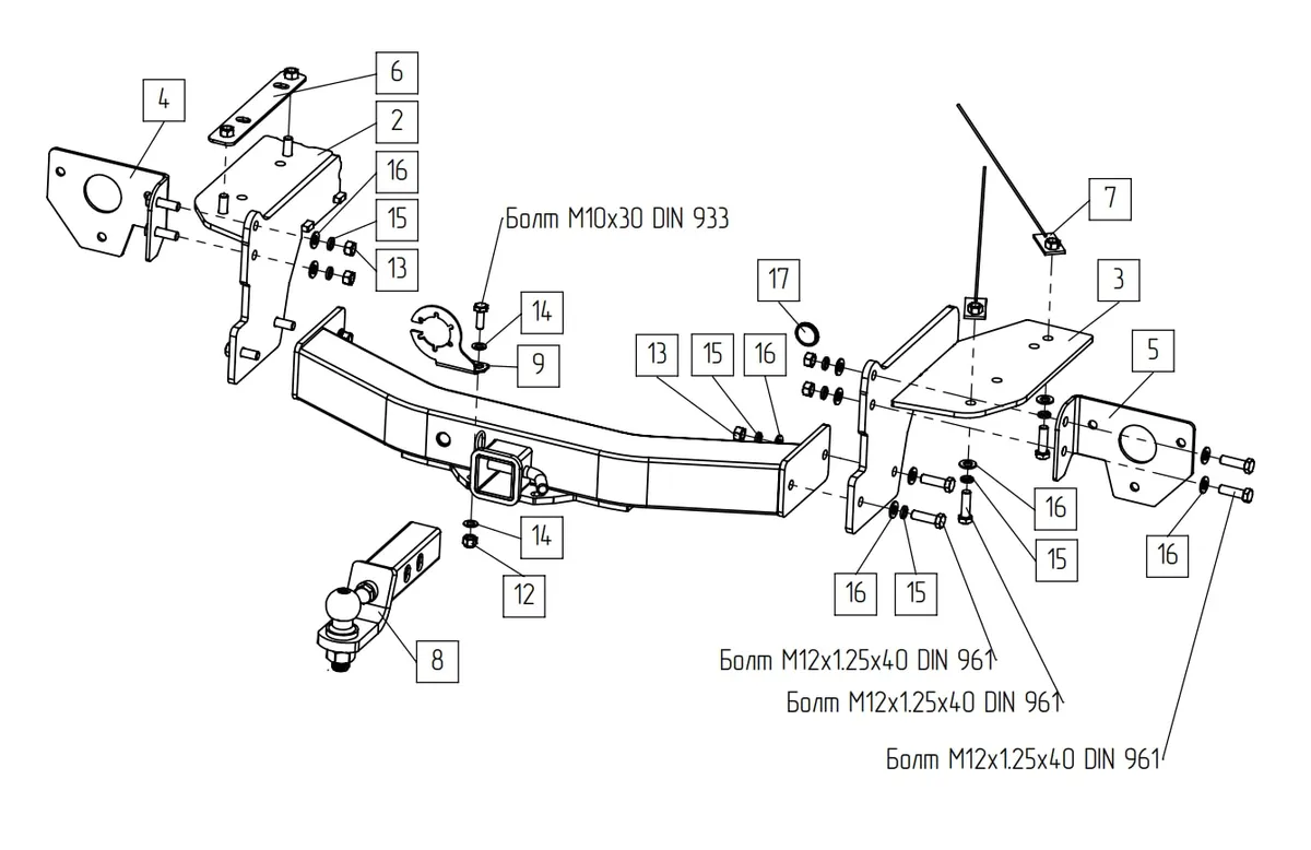 Фаркоп TowRus для GAC GS8 2021- Арт. 109182 109182 в Ульяновск Фаркоп TowRus для GAC GS8 2021- Арт. 109182 109182 в Ульяновск