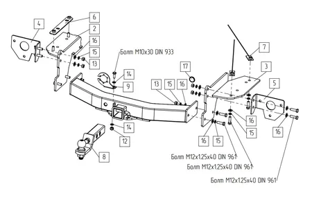 Фаркоп TowRus для GAC GS8 2021- Арт. 109182 109182 в Ульяновск