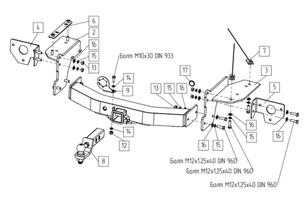 Фаркоп TowRus для GAC GS8 2021- Арт. 109183 109183 в Ульяновск