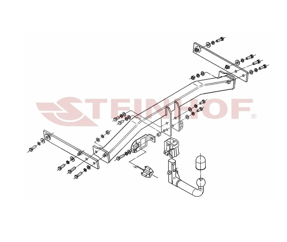 Фаркоп Steinhof для Volkswagen Tiguan 2007-2015 V-129 в Ульяновск