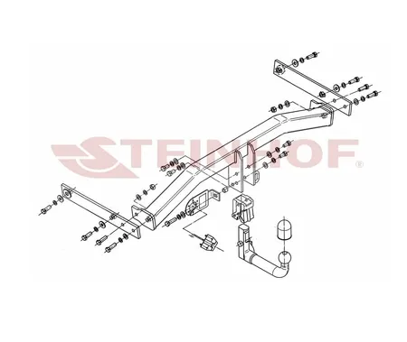 Фаркоп Steinhof для Volkswagen Tiguan 2007-2015 V-129 в Ульяновск