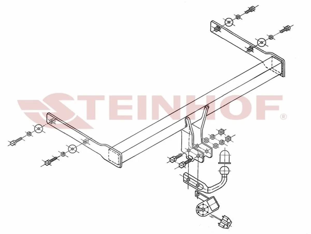 Фаркоп Steinhof для Volkswagen Passat 2021-2026 S-341 в Ульяновск Фаркоп Steinhof для Volkswagen Passat 2021-2026 S-341 в Ульяновск