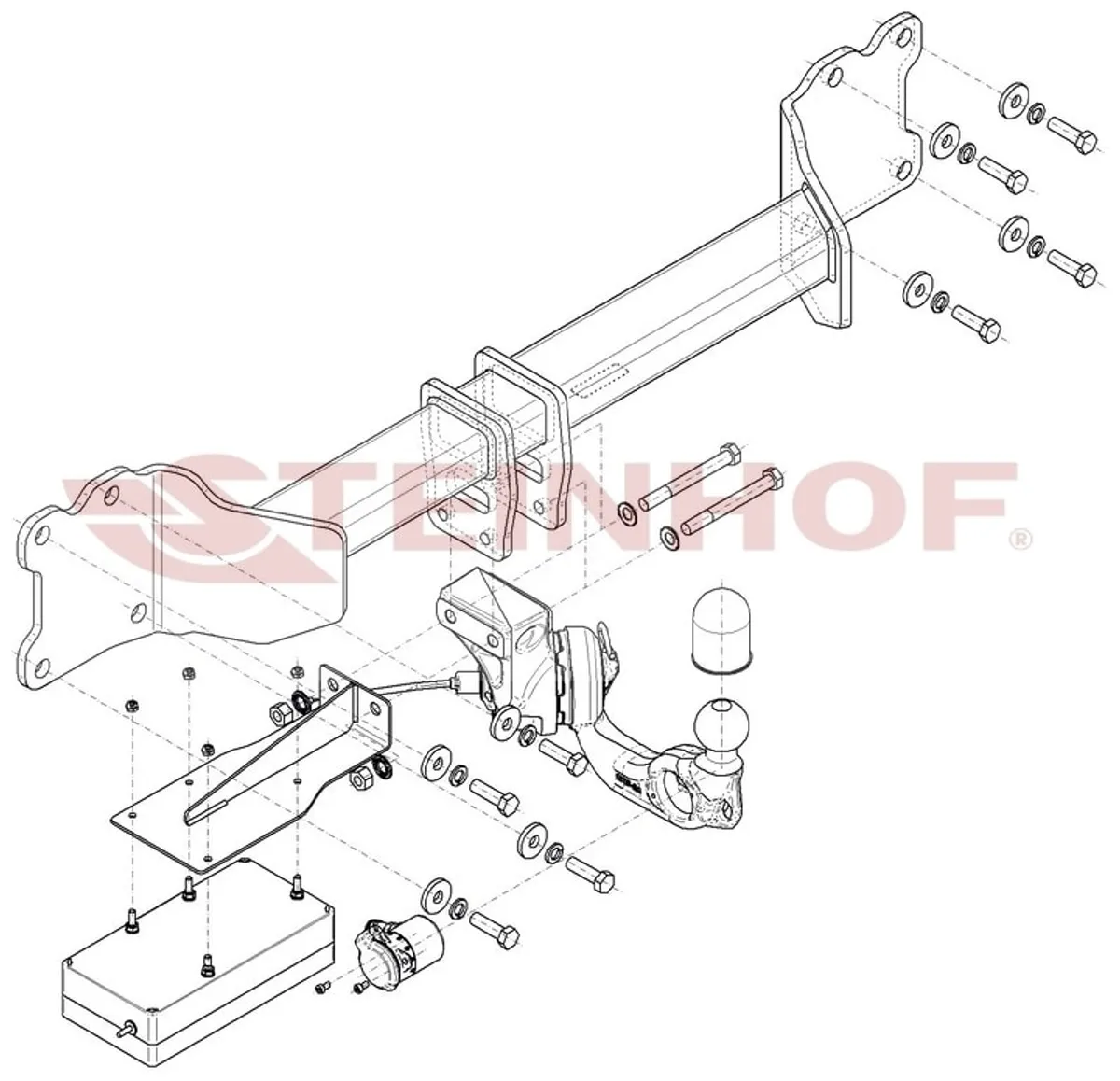 Фаркоп Steinhof для Audi Q7 2015-2020 A-127 в Ульяновск Фаркоп Steinhof для Audi Q7 2015-2020 A-127 в Ульяновск