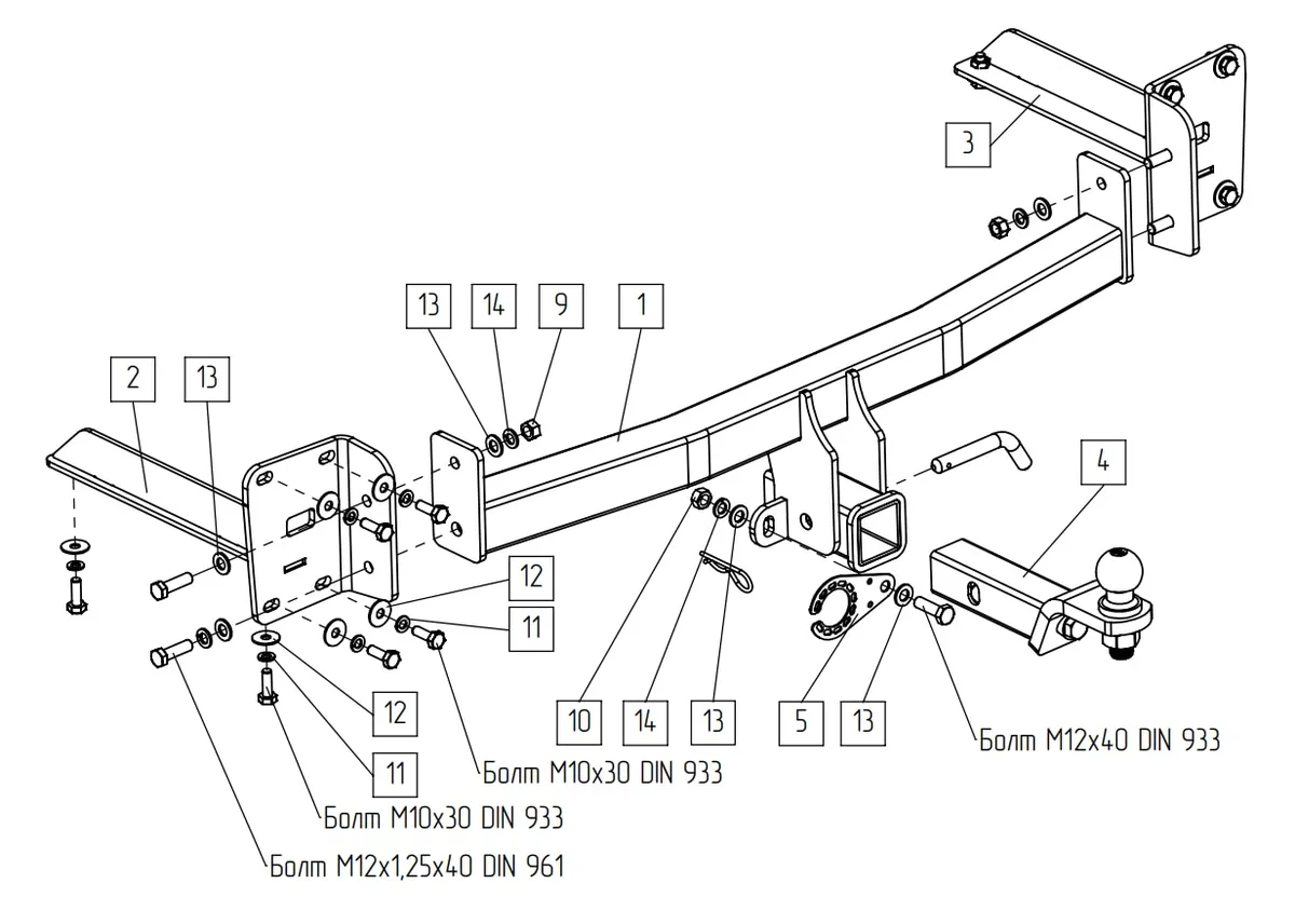 Фаркоп TowRus для Volkswagen Teramont 2017-2022 269092 в Ульяновск Фаркоп TowRus для Volkswagen Teramont 2017-2022 269092 в Ульяновск