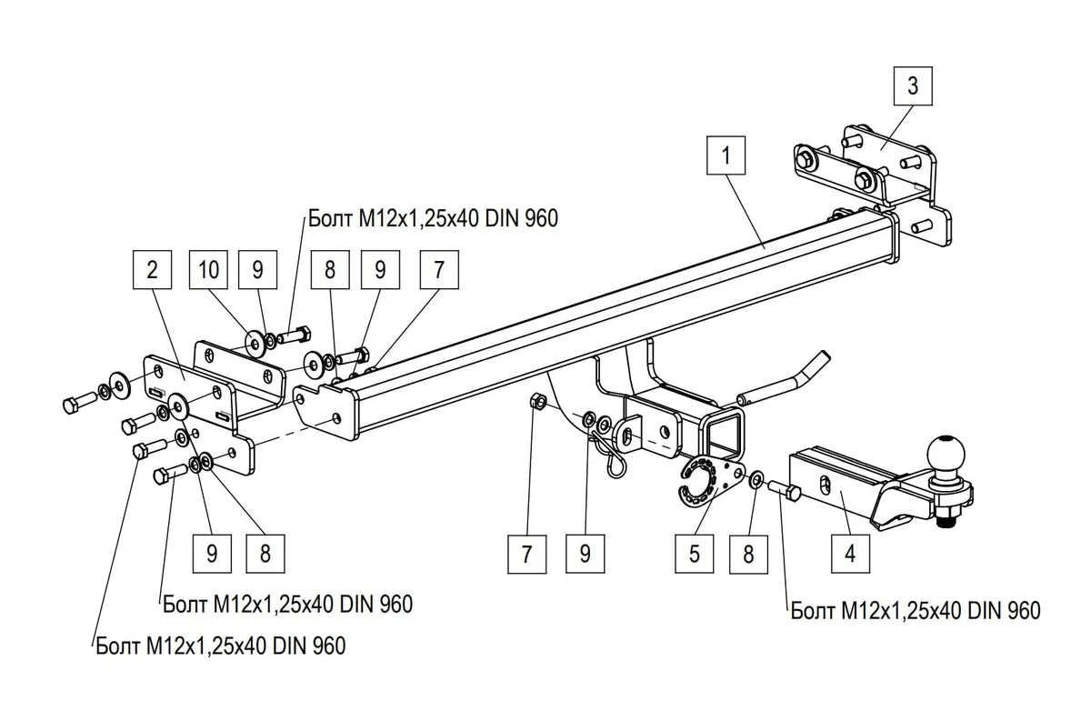 Фаркоп TowRus для Jeland J7 2026- 269086 в Ульяновск