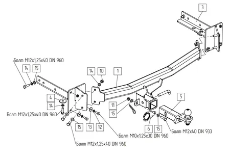 Фаркоп TowRus для LiXiang L6 2024- Арт. 288194 288194 в Ульяновск