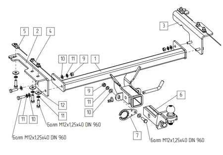 Фаркоп TowRus для Belgee X50 plus 2026- 299413 в Ульяновск