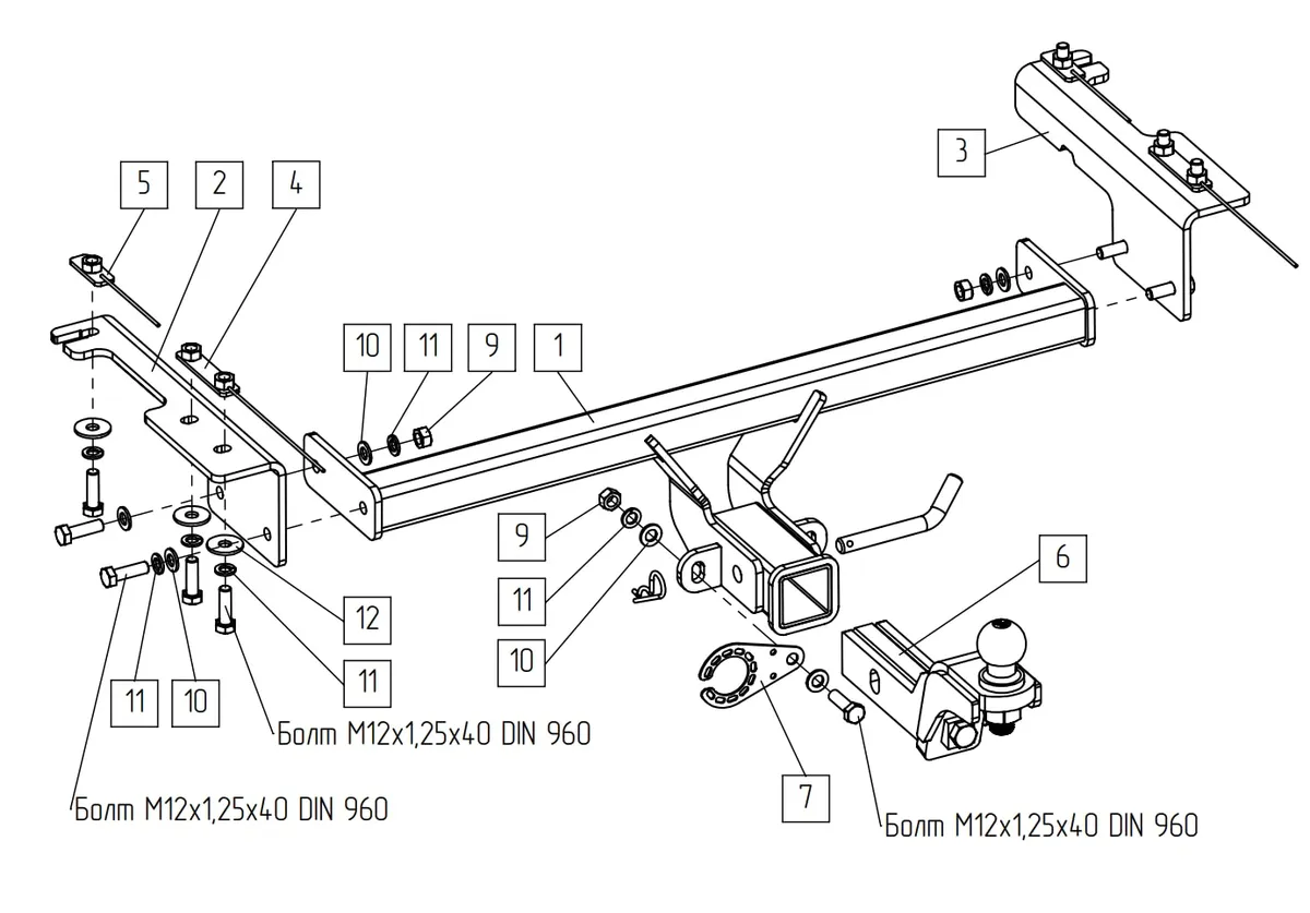 Фаркоп TowRus для Belgee X50 2023- 299413 в Ульяновск